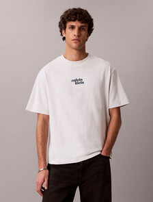 Relaxed High Pile Logo Tee, Snowy Htr, hi-res
