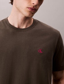 Embroidered Monogram Logo Relaxed T-Shirt, Beluga, hi-res