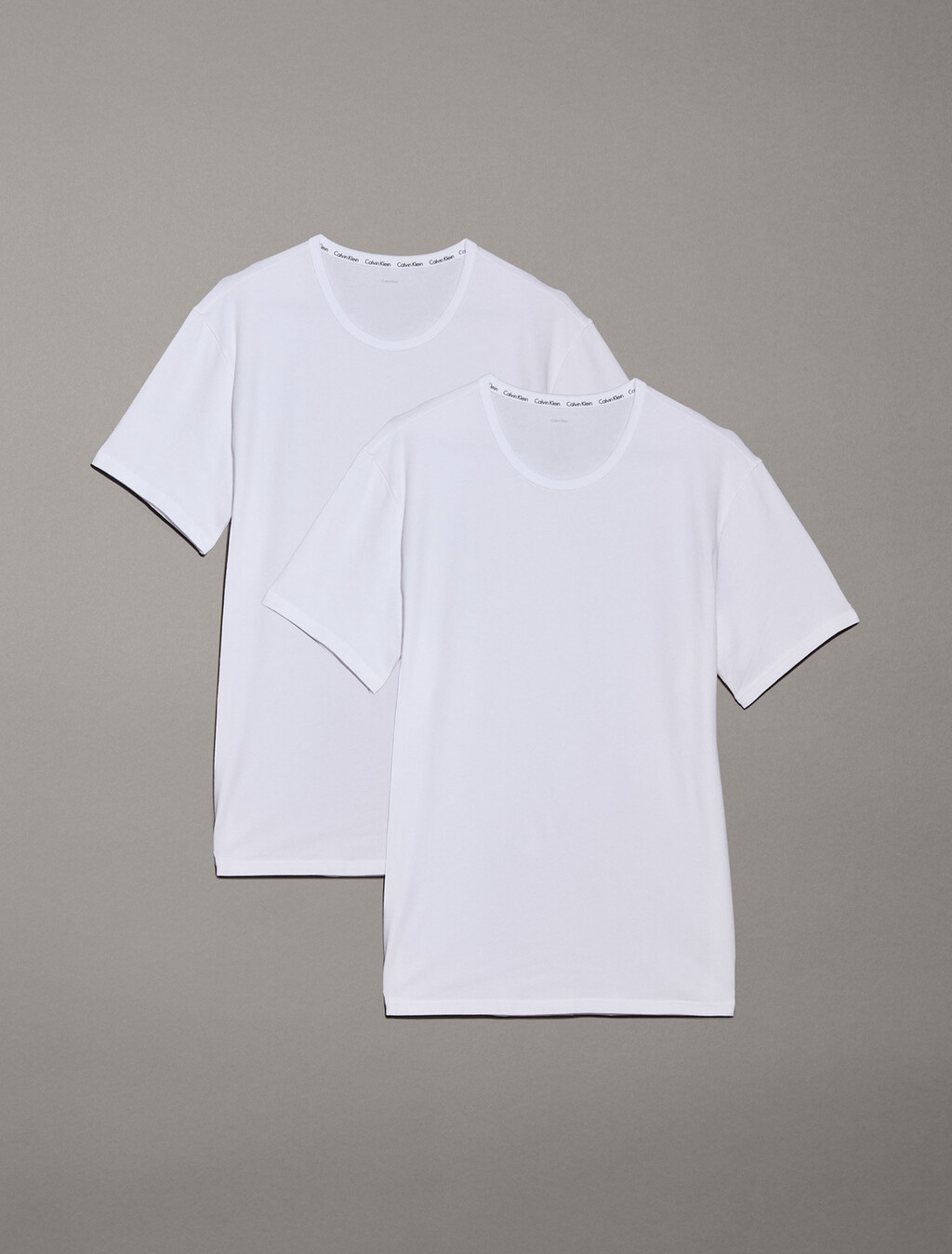 Icon Cotton Stretch Crew Neck T-Shirts 2 Pack, White/White, hi-res
