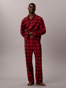 Flannel Pyjama Pants, 21634 Domino Plaid Rio Red, hi-res
