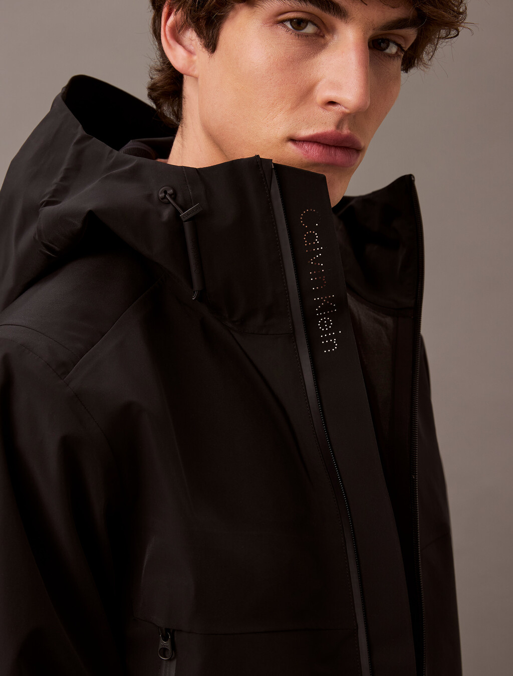 Technical Bonded Windbreaker, Black, hi-res