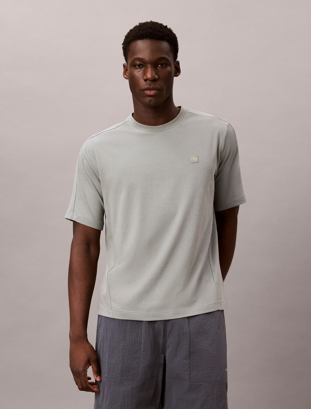 Performance Cotton Blend Gym T-shirt, Winter Grey, hi-res