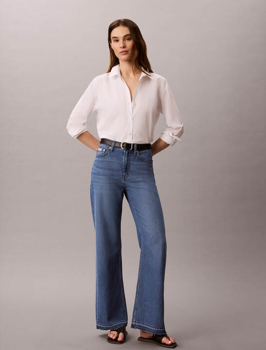 Asian Fit Tencel Wide Leg Jeans