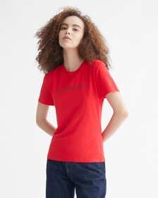 SHRUNKEN INSTITUTIONAL LOGO TEE, CANDY APPLE, hi-res