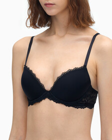 Seductive Comfort Lotus Floral Lifting Demi Bra, BLACK, hi-res