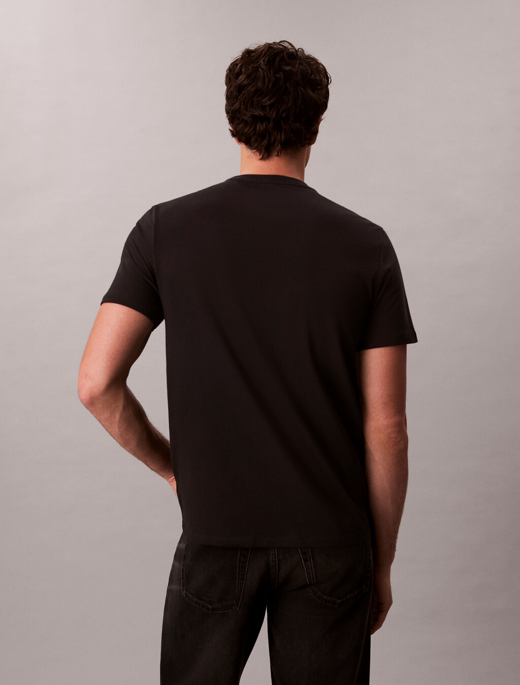 Monogram Crewneck Tee, Black, hi-res