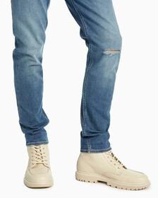 37.5 Distressed Modern Taper Jeans, Med Blue Dstr, hi-res