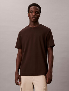 Tonal Monogram Crewneck Tee, Chocolate Torte, hi-res