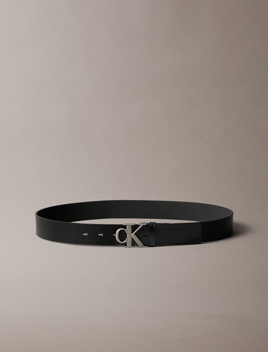 CK Buckle Tumbled Leather Belt
