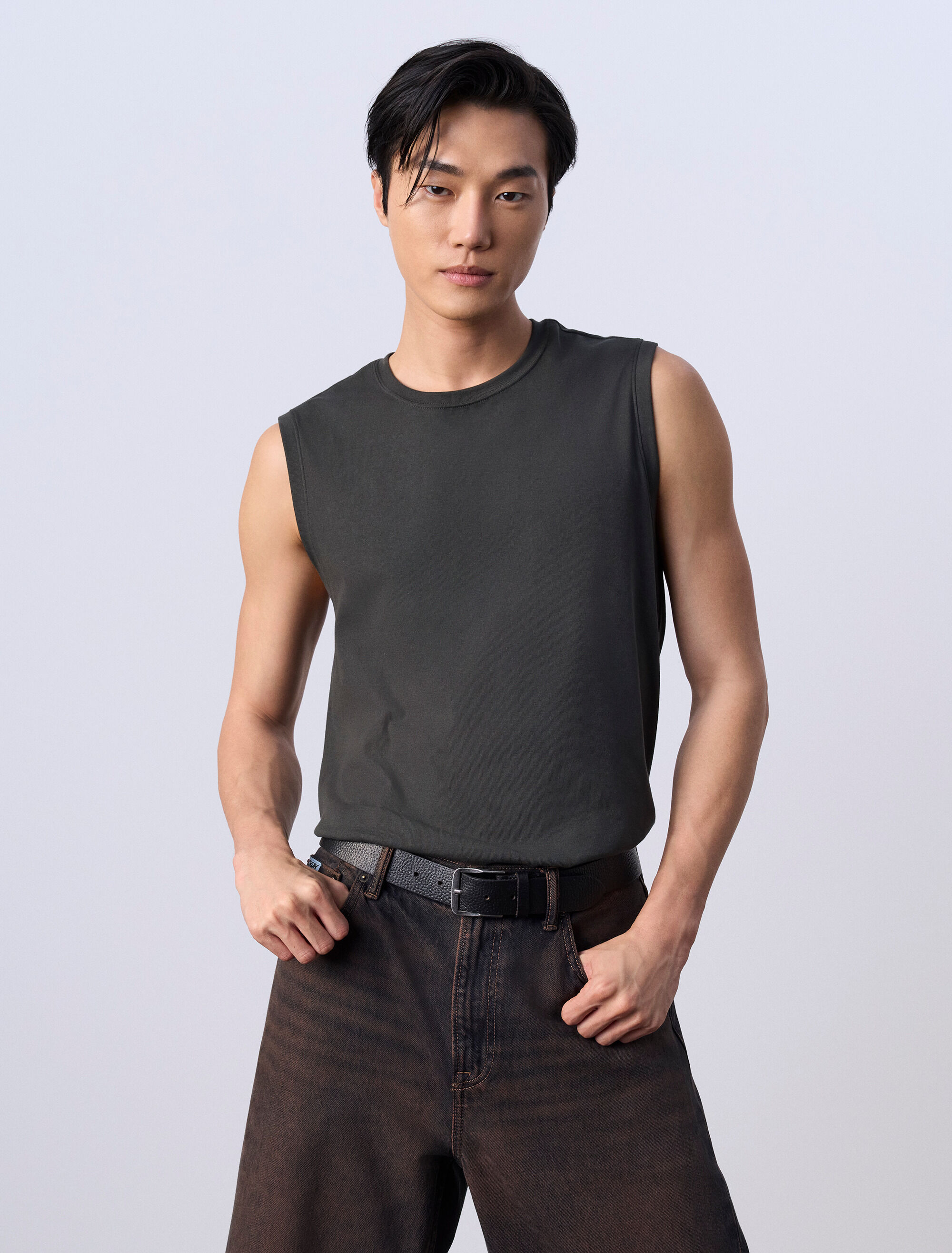 トップス   Jung Kook Muscle Tank Top Jung Kook for Calvin Klein Muscle Tank Top | grey | Calvin Klein