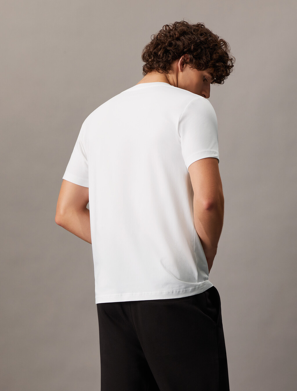 Monogram Slim Tee, Bright White, hi-res