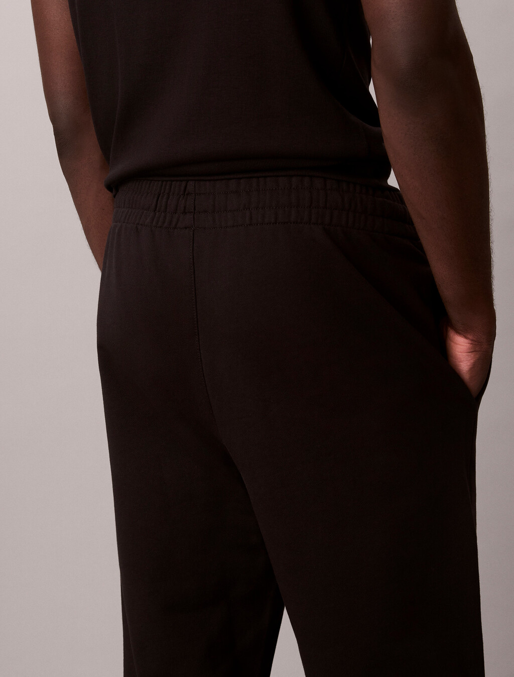 Monogram Cotton Terry Jogger, Black, hi-res