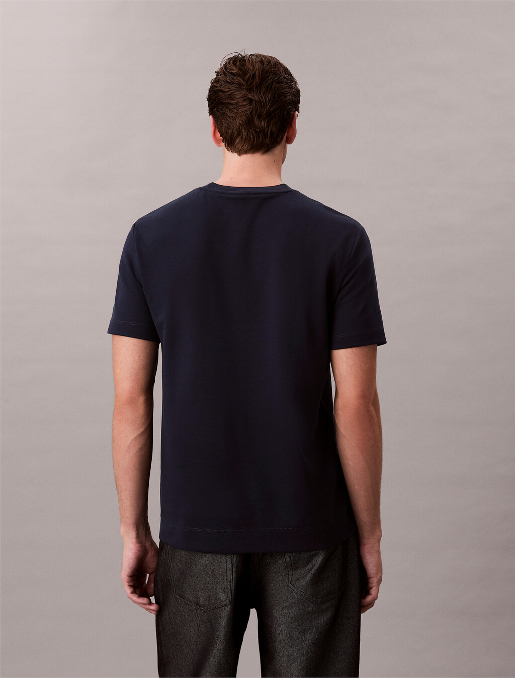 Tonal Monogram Crewneck Tee, Dark Sapphire, hi-res