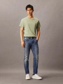 Embossed Monogram Slim Tee, Tea, hi-res