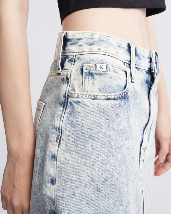 Recycled Cotton A Line Mini Denim Skirt