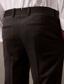 Sleek Slim Wool Trousers, Charcoal Heather, hi-res