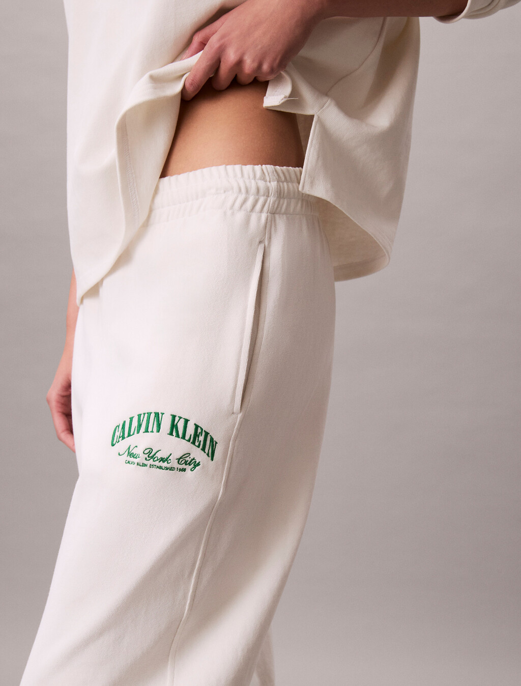 Cotton Heritage Logo Lounge Joggers, Tofu, hi-res