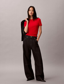 Lunar New Year Knit Top, Pantone Red, hi-res