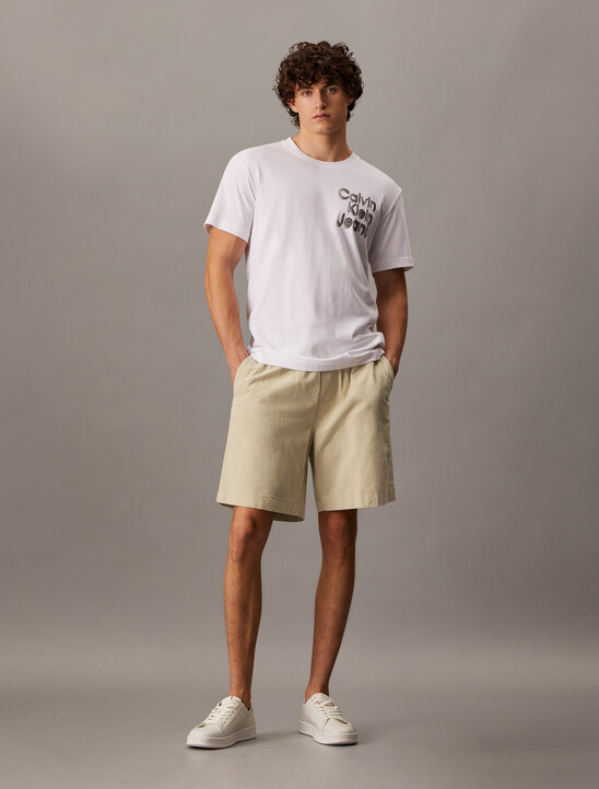 Textured Cotton Shorts