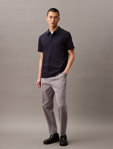 Double Mercerized Cotton Short Sleeve Polo, Dark Sapphire, hi-res