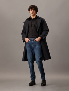 Authentic Straight Italian Denim Jeans, Denim Dark, hi-res