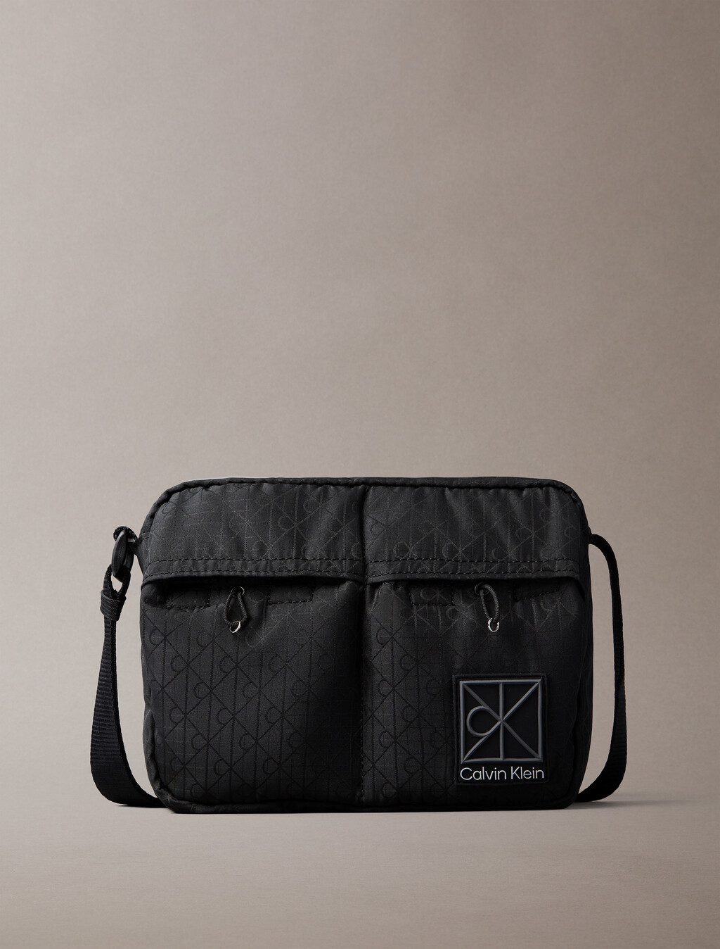 Water-Repellent Ripstop Crossbody Camera Bag, Black, hi-res