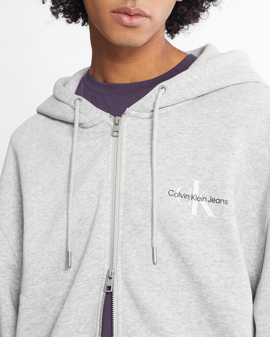 Monogram Zip Up Hoodie
