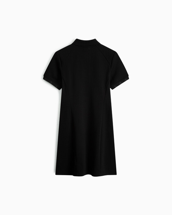 Logo Tape Slim Polo Dress