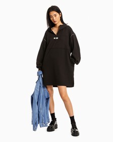 RECONSIDERED LONG SWEAT DRESS, Ck Black, hi-res