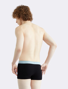 COTTON STRETCH 3 PACK LOW RISE TRUNK, BLK/POMPIAN RED, hi-res