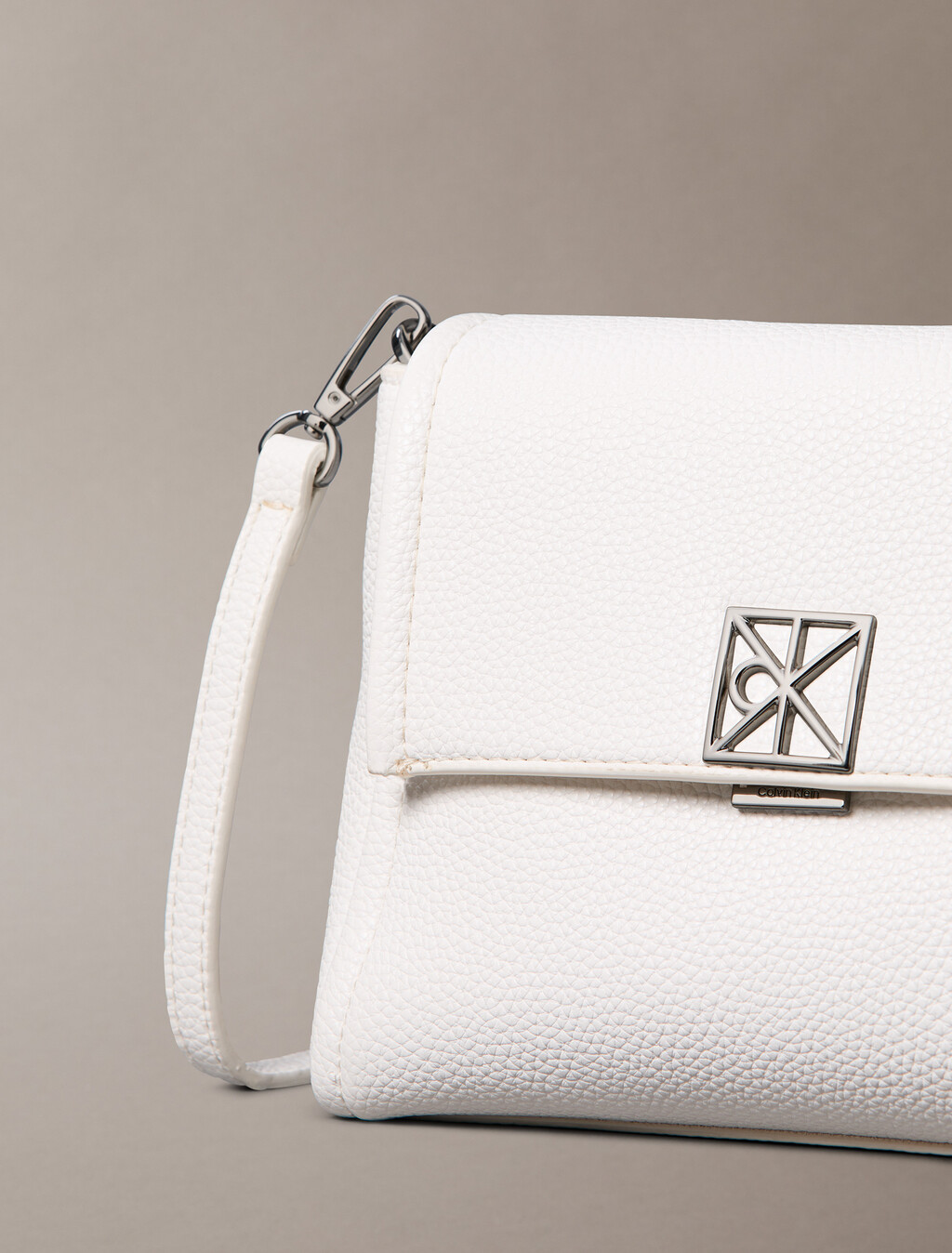 Pebble Grain Crossbody Bag, White Alyssum, hi-res