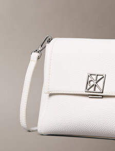 Pebble Grain Crossbody Bag, White Alyssum, hi-res