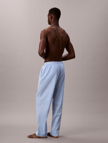 Cotton Poplin Sleep Pants, 19473 PLOTTER PLAID+FROZEN FJORD, hi-res