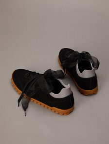 Murica - Suede Organza Runner Trainers, Ck Black, hi-res