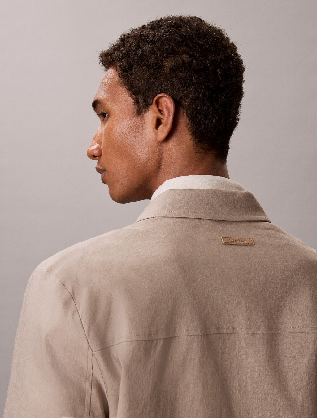 Linen Lyocell Shirt Jacket, Roasted Cashew, hi-res