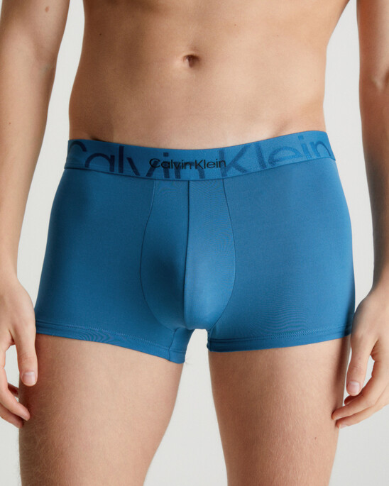 EMBOSSED ICON MICROFIBER LOW RISE TRUNKS
