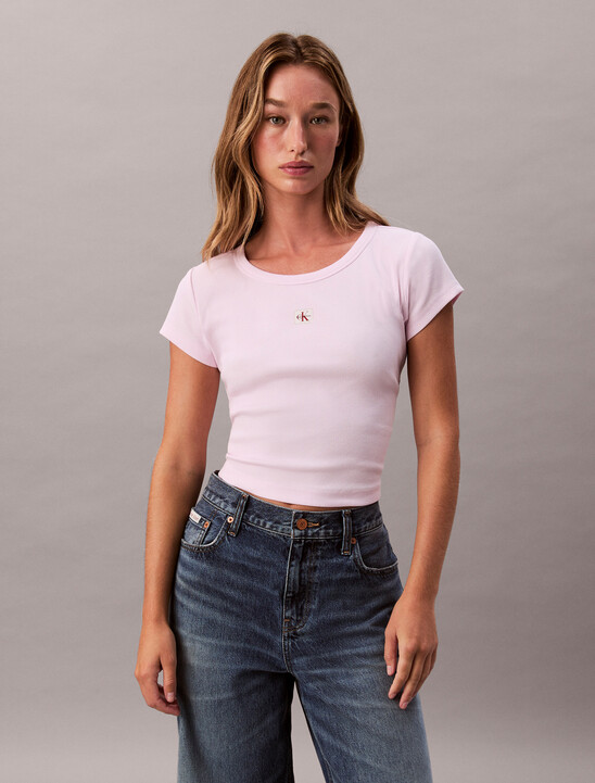 Cotton Stretch Rib Baby Tee