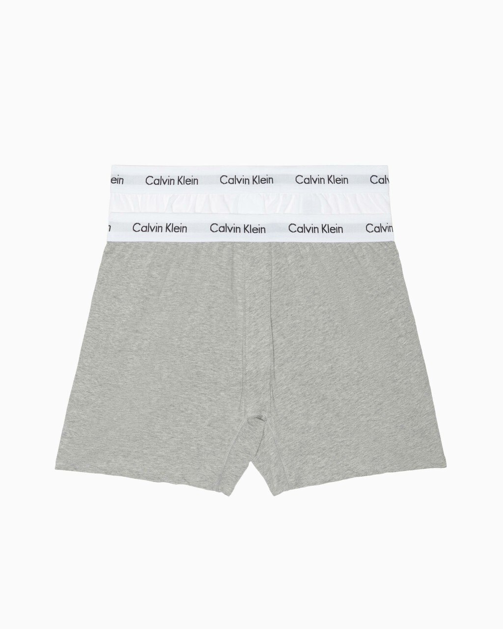 Cotton Stretch Traditional Boxers 2 Pack, WHITE/GREY HEATHER, hi-res