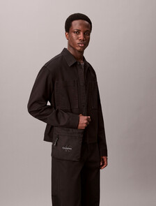 Nylon Monogram Logo Flatpack, Black, hi-res