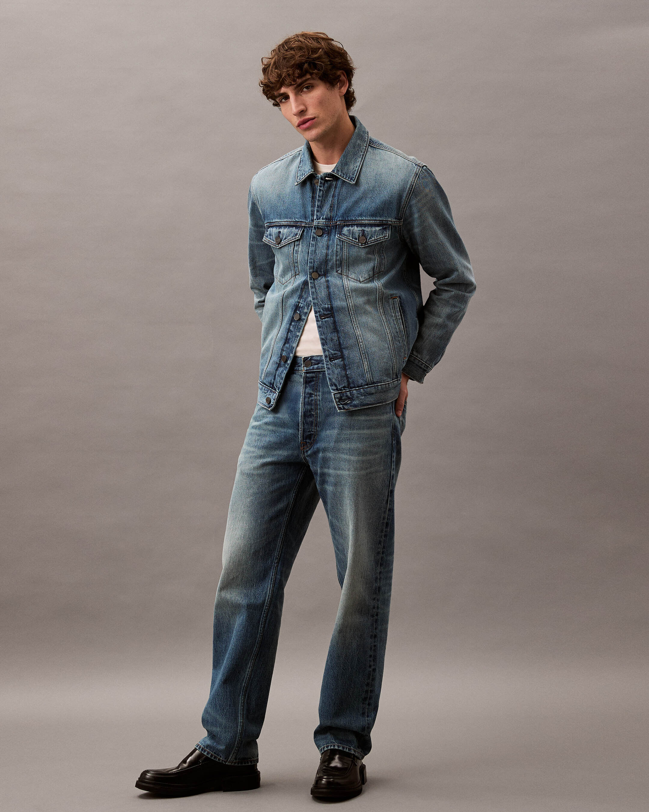 Selvedge Denim Trucker Jacket blue Calvin Klein Malaysia