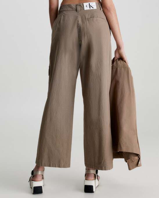 COTTON CANVAS CARGO PANTS