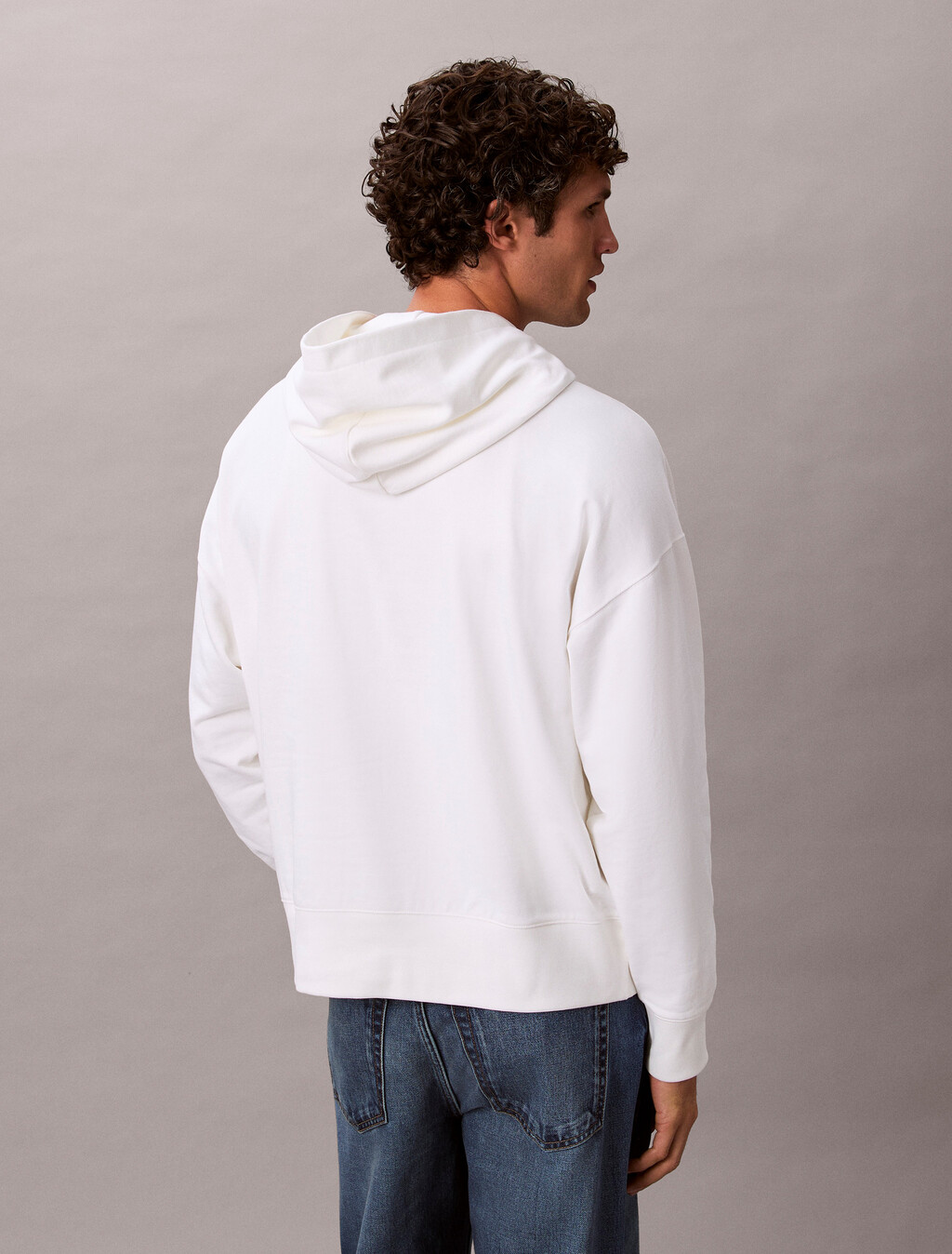 Standard Logo Premium Terry Hoodie, Bright White, hi-res