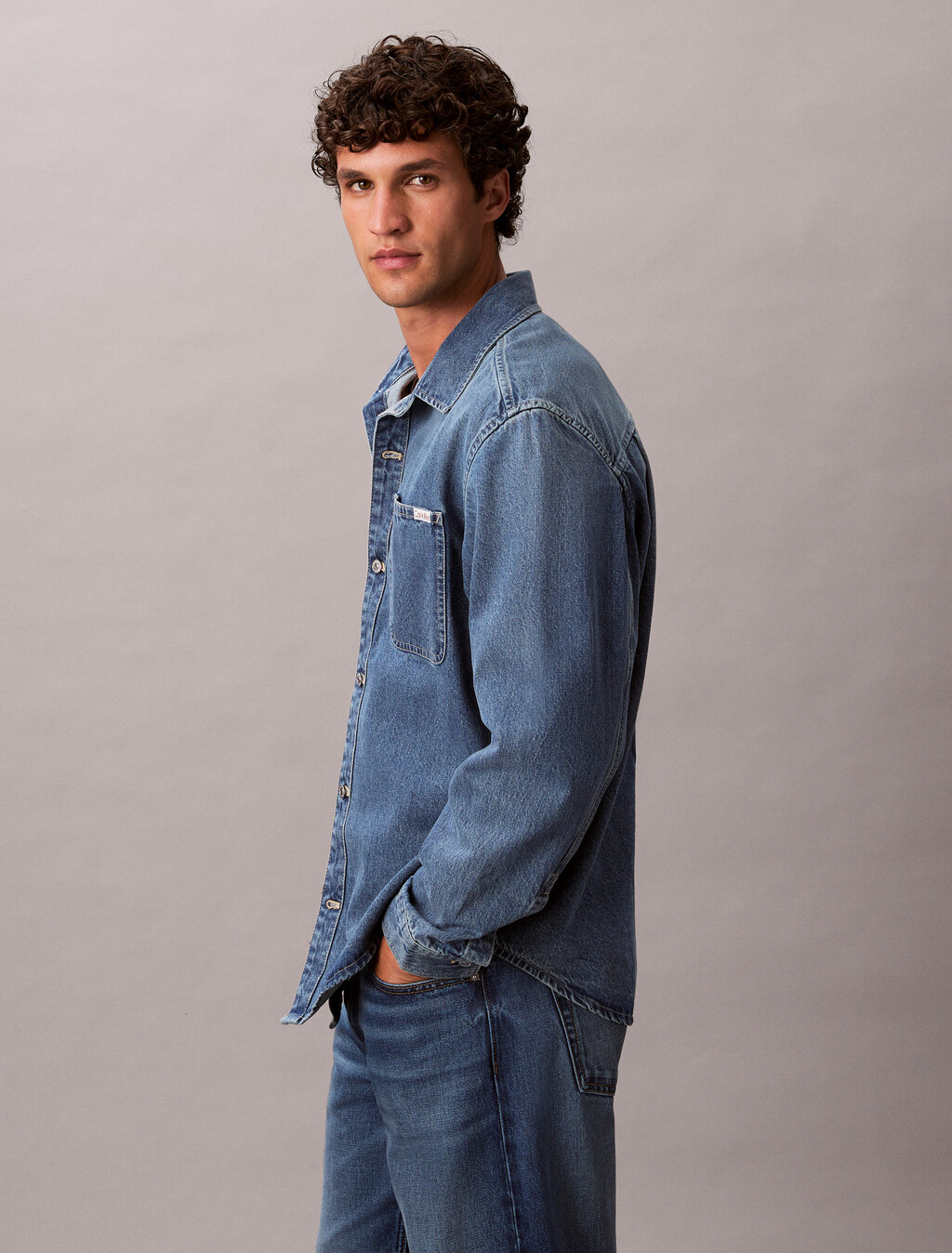 90s CK Vintage Overshirt, CK VINTAGE INDIGO, hi-res