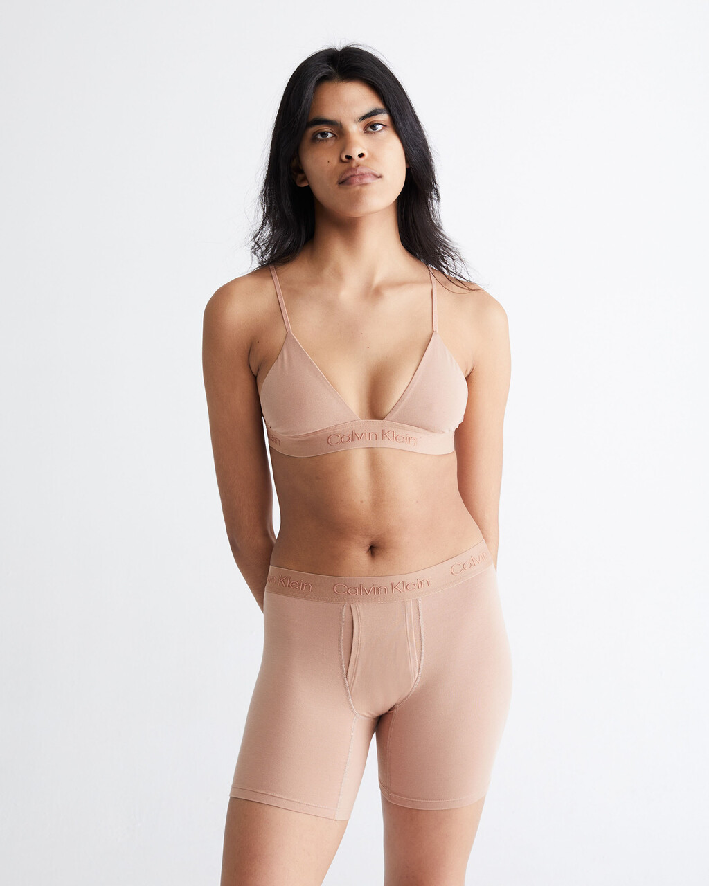 CK STANDARDS UNLINED TRIANGLE BRA, Clay, hi-res