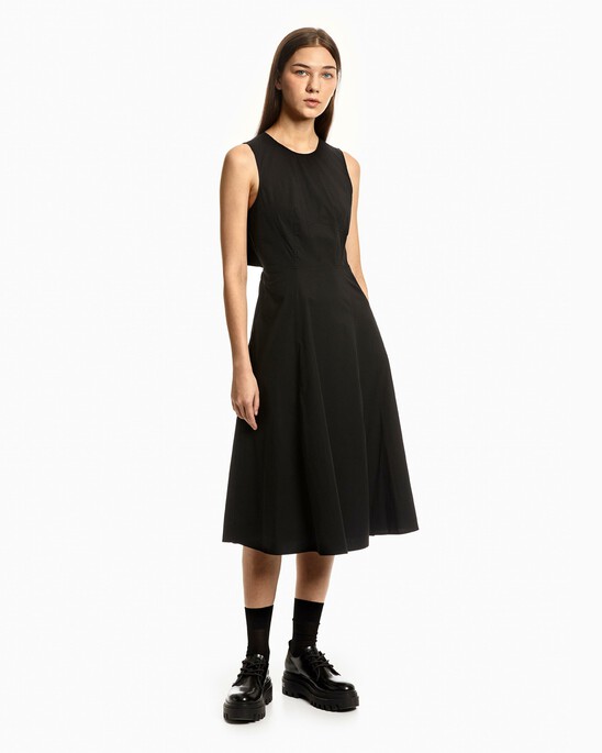 TIE-UP WOVEN DRESS