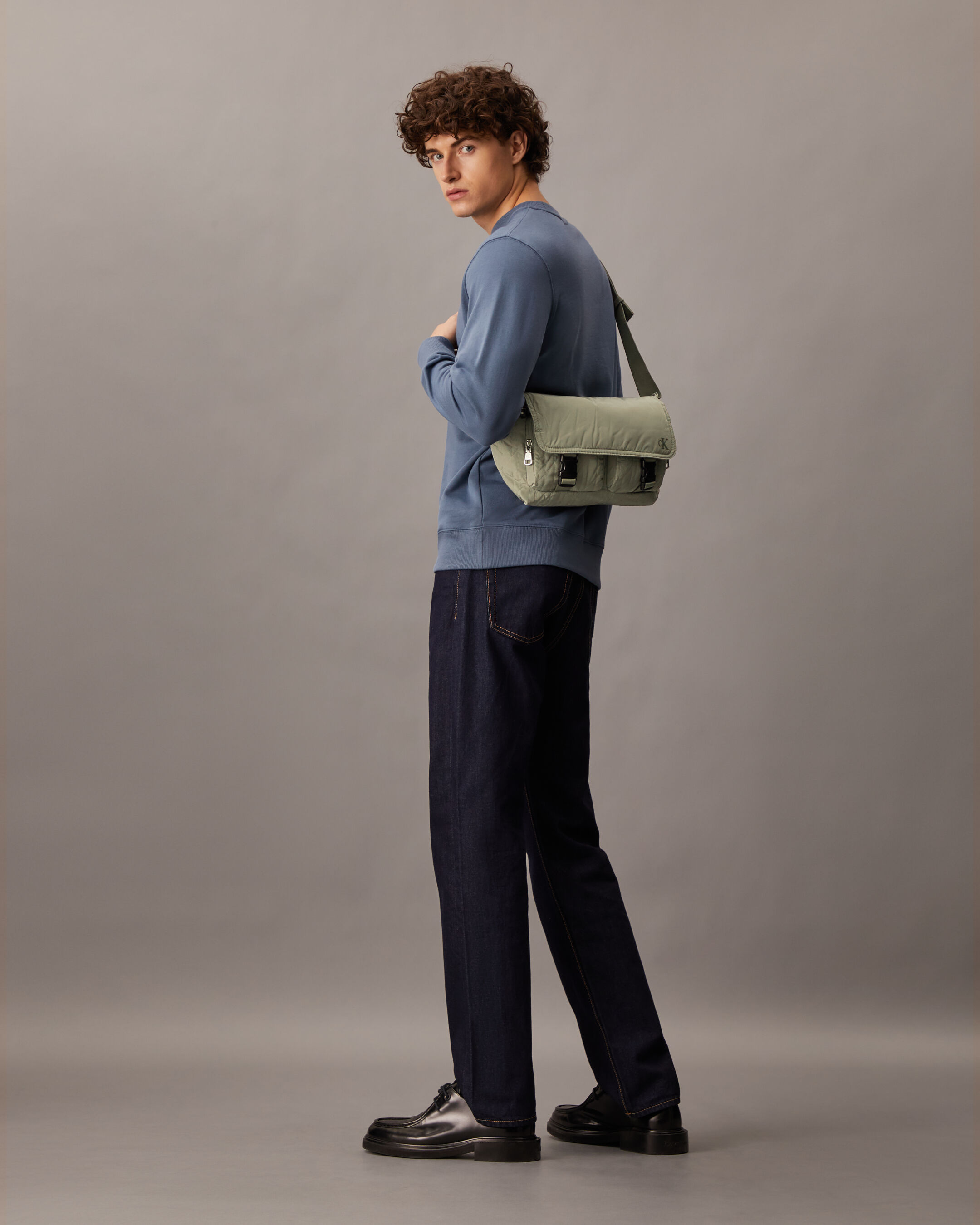 Quilted Messenger Sling Bag brown Calvin Klein Malaysia