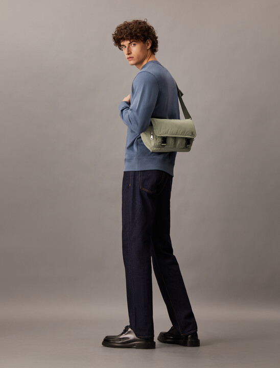 Quilted Messenger Sling Bag