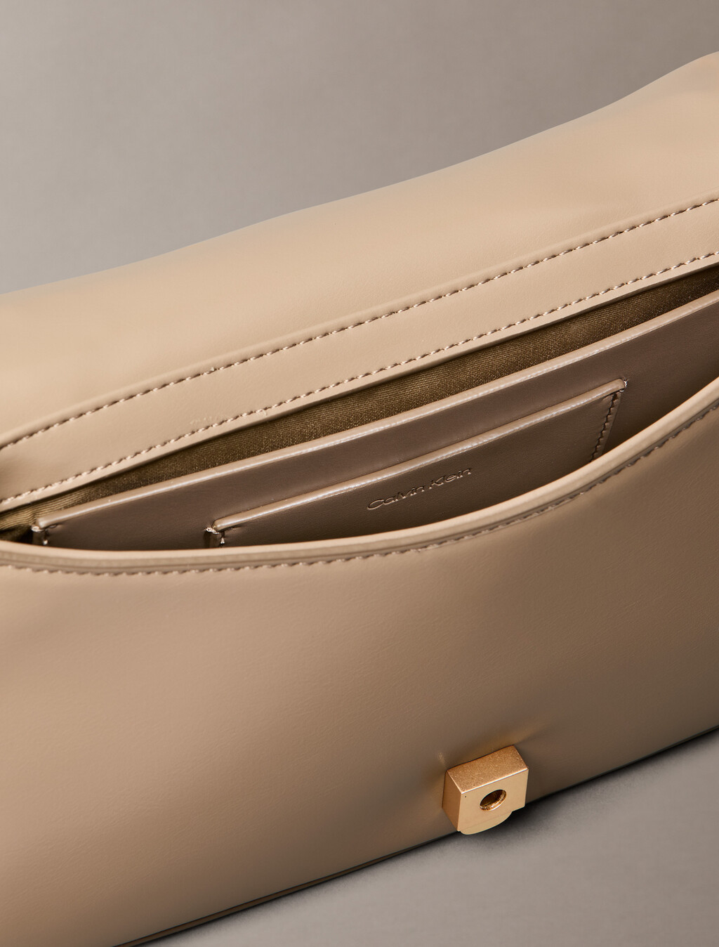 Quilted Emblem Logo Chain Bag, Desert Taupe, hi-res