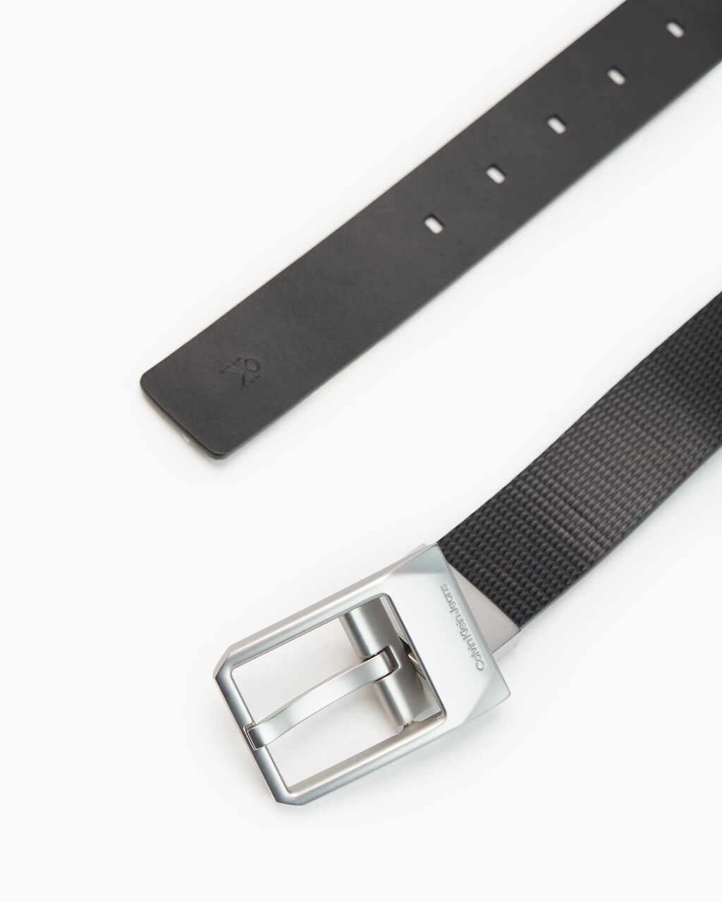 Classic Faceted Buckle Reversible Belt 3.5Cm, BLK/BLK TEX, hi-res