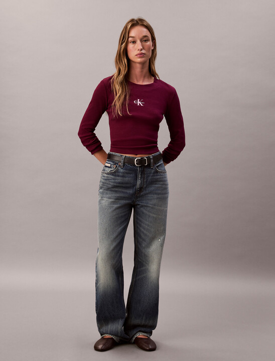 Monogram Logo Long Sleeve Baby Tee